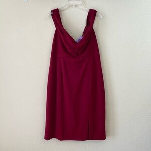 JS Collections Burgundy Dress